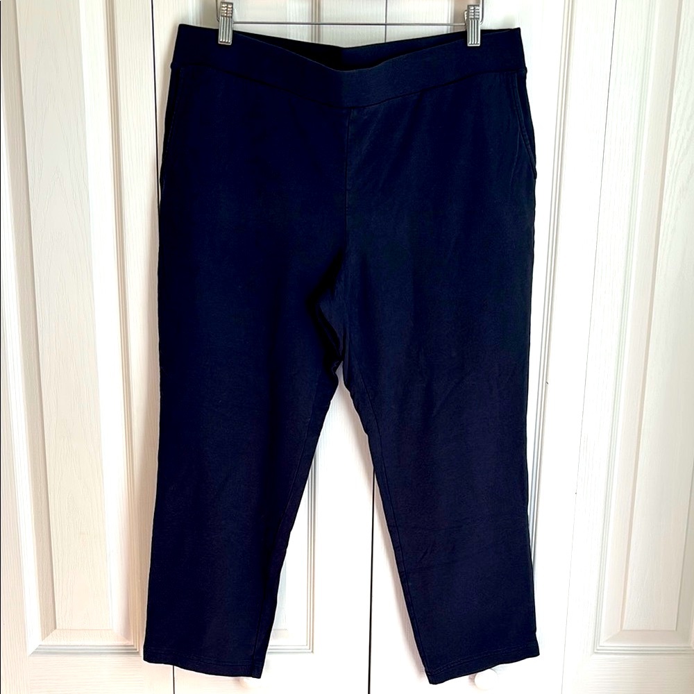 J. Jill Pure Jill Slim-Leg Cropped Pant. Navy Blue. Size Large.